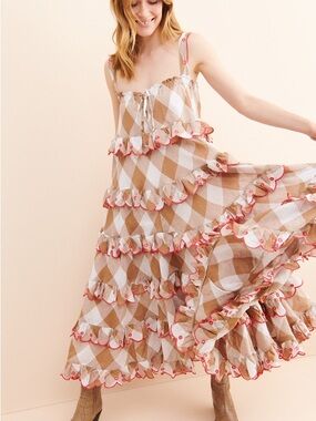 Innika Choo Scallop Frill Iva Biigdress